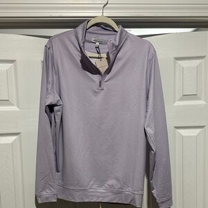 Peter Millar Lavender Patterned Quarter-Zip